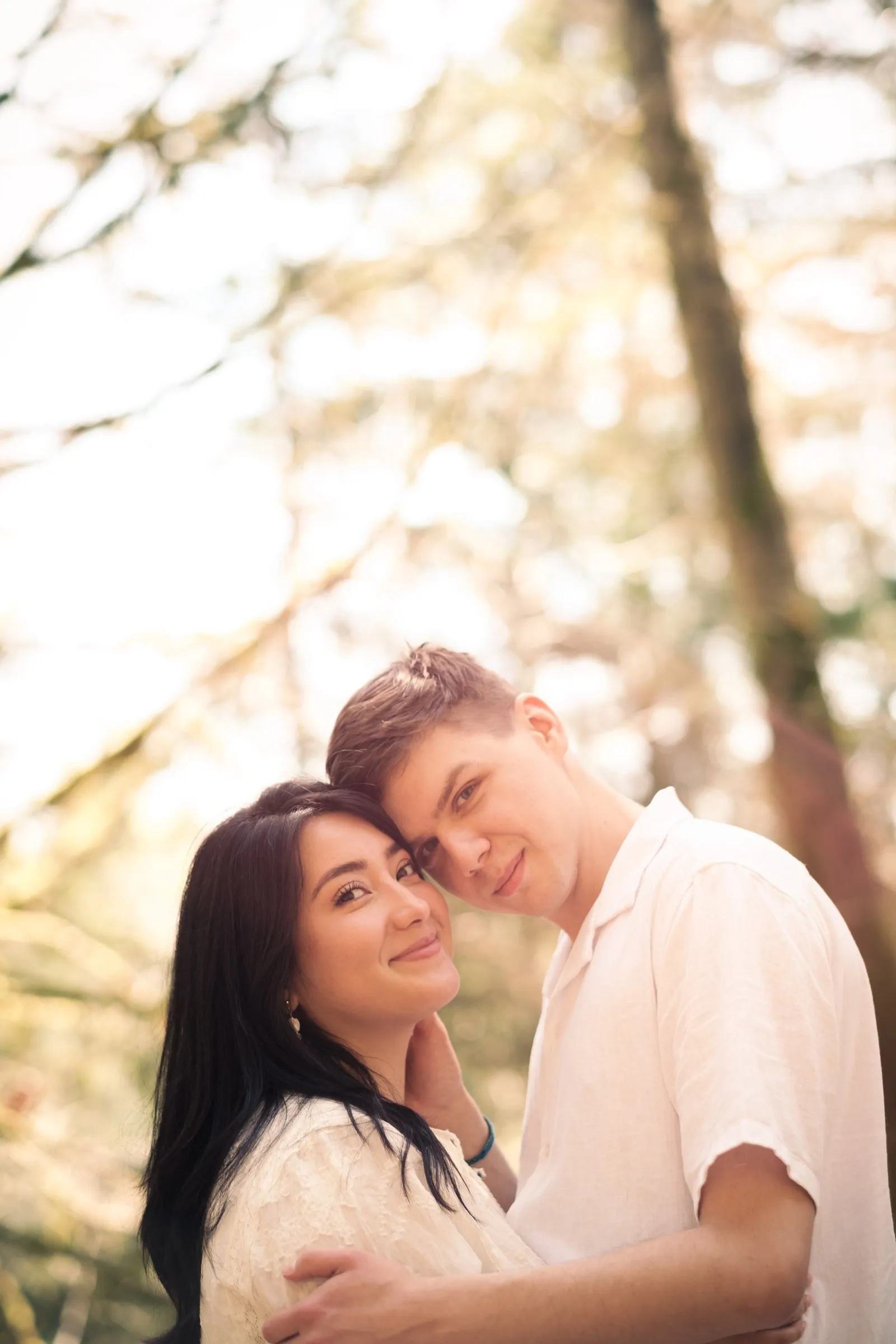 Engagement shot in Cleveland Dam, North Vancouver
