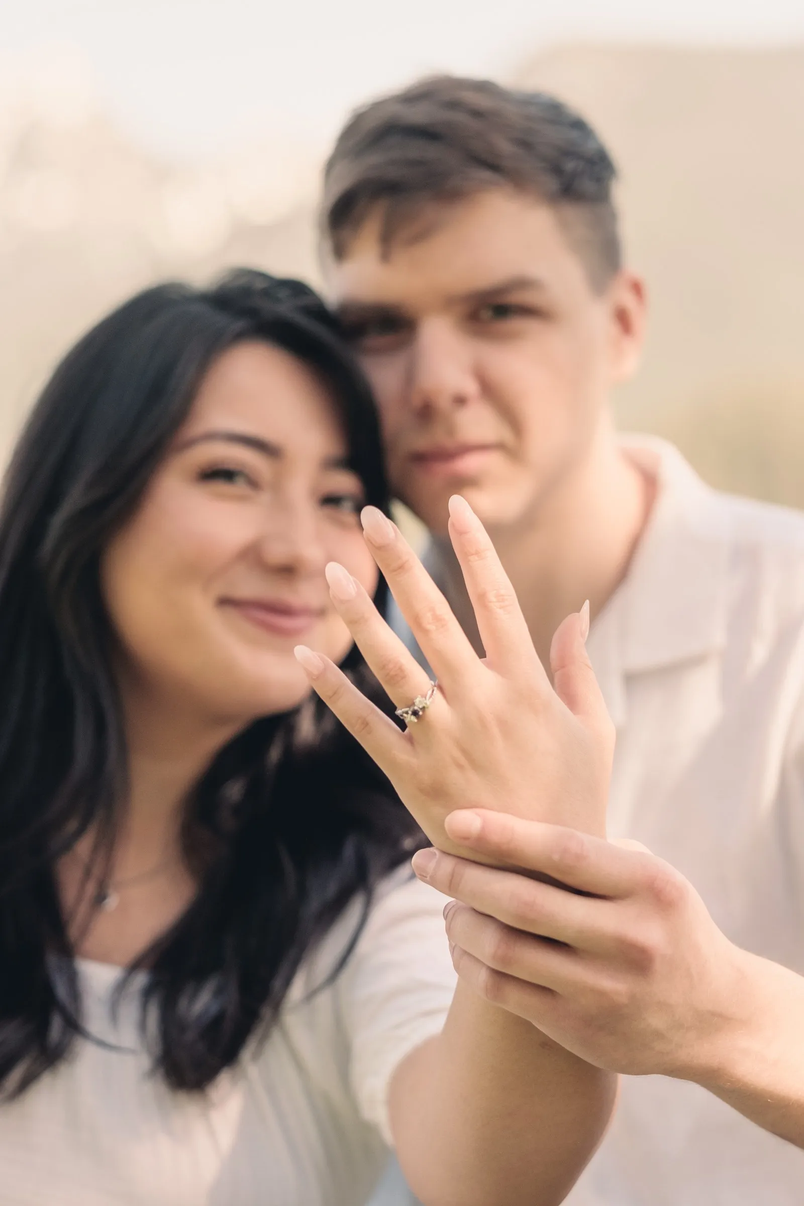 Engagement shot in Cleveland Dam, North Vancouver